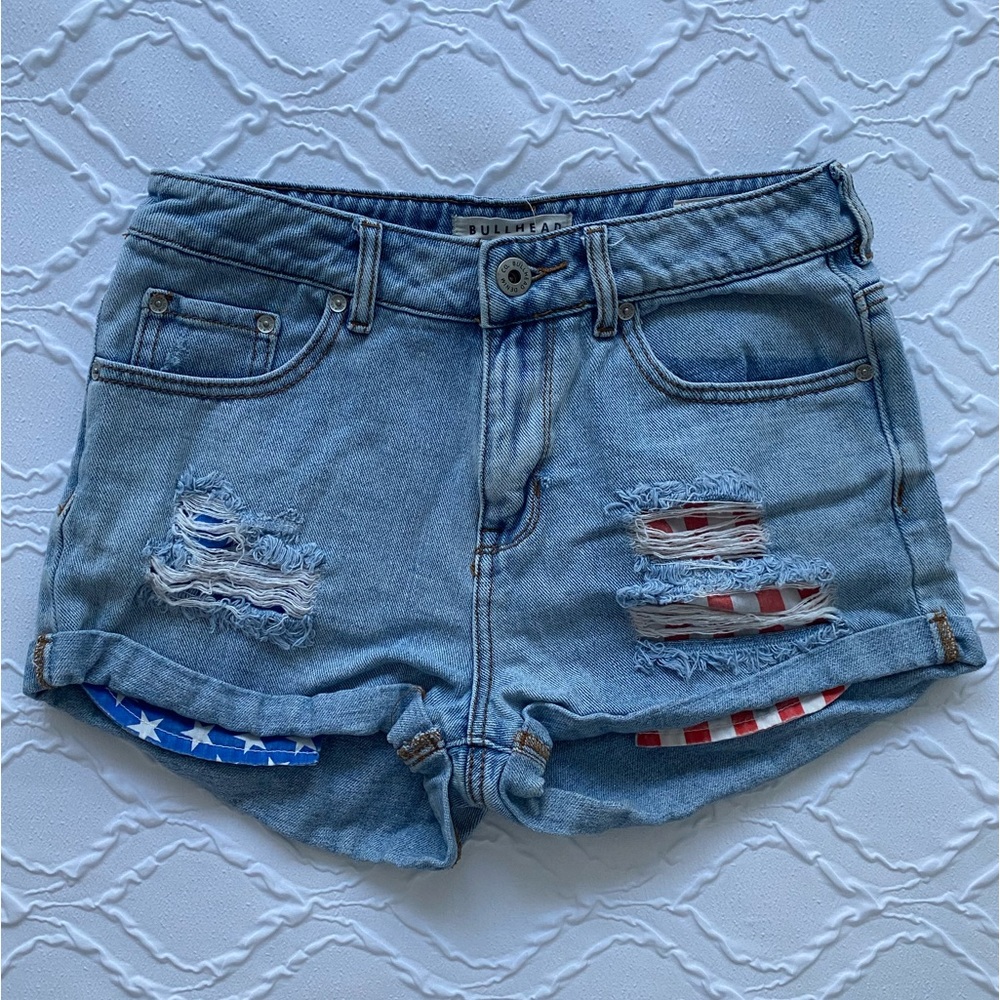 Bullhead - USA Stars & Stripes Jean Shorts